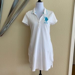 U.S. Polo Collared Short Sleeve Athletic Dress L